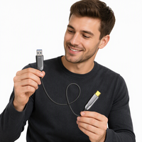 Kabel Serat Optik USB 3.1 Tipe C ke USB A 10Gbps Male to Male dengan Jaket PVC dan Pelindung Anyaman untuk Laptop
