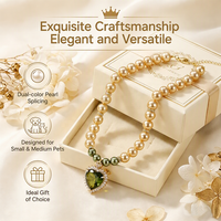 Collier de luxe élégant en perles pour animaux de compagnie – Accessoire de mode exquis et très esthétique pour chats, chiots et petits animaux