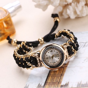 Montre créative pour femmes, bracelet en corde extensible tressée, vente en gros, livraison directe - Product Image 2