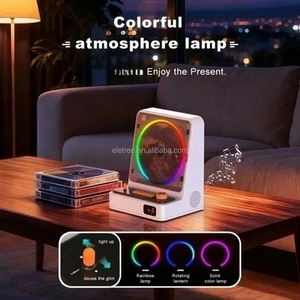 Écran LCD de bureau à domicile <span class=keywords><strong>avec</strong></span> lumière d'ambiance intégrée, haut-parleurs HiFi sans fil Bluetooth, lecteur <span class=keywords><strong>CD</strong></span> vertical <span class=keywords><strong>avec</strong></span> <span class=keywords><strong>radio</strong></span> - Product Image 4