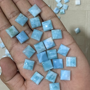 ริดา ครีเอชั่นส์ ลาริมาร์สีน้ำเงินและสีขาวธรรมชาติทรงสี่เหลี่ยมขนาด 12x12 มม. รับรองโดย IGI น้ำหนัก 8-10 กะรัต สำหรับทำเครื่องประดับ - Product Image 4