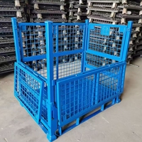 Conteneur de stockage en acier OEM/ODM, cage métallique pliable et empilable, étagère de rangement réglable pour entrepôt
