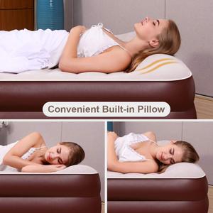 Best Quality Twin Size Eco-friendly <strong>PVC</strong> and <strong>Top</strong> Flocking Built-in Pump Air Inflatable Mattress Bed - Product Image 2