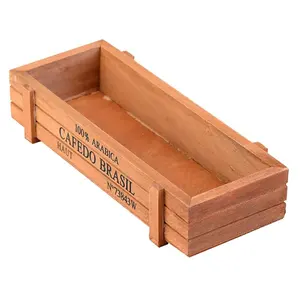 Scatola di fiori in legno per interni esterni legno fiore Stand in legno fiore imballaggio all'ingrosso su misura rose quadrate plant case