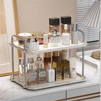 Étagère de rangement multifonctionnelle moderne de luxe en ABS et aluminium pour cosmétiques, cuisine, salon et vaisselle