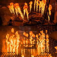 Machine à flammes de feu de 8 m de hauteur, résistante à la pluie, machine à feux d'artifice DMX, machine à flammes extérieure IP13 pour les événements de concert