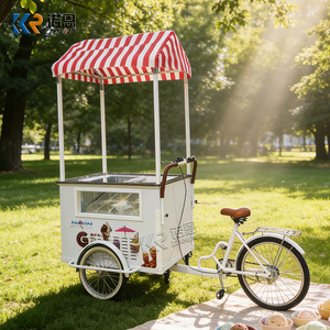 Triciclo <span class=keywords><strong>Comercial</strong></span> para Helados con Congelador y Exhibidor, Vehículo Móvil para Venta Ambulante de Postres Congelados - Product Image 2