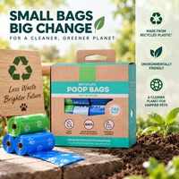Sacs à déjections canines biodégradables écologiques de luxe avec logo personnalisé, anti-fuites, parfumés, en rouleaux, pour la vente en gros