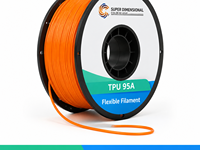 Filamen TPU 95A Fleksibel 1.75mm 1kg Yiqiu3D Filamen Printer 3D Daya Pantul Tinggi untuk Seal dan Peredam Bambu Lab