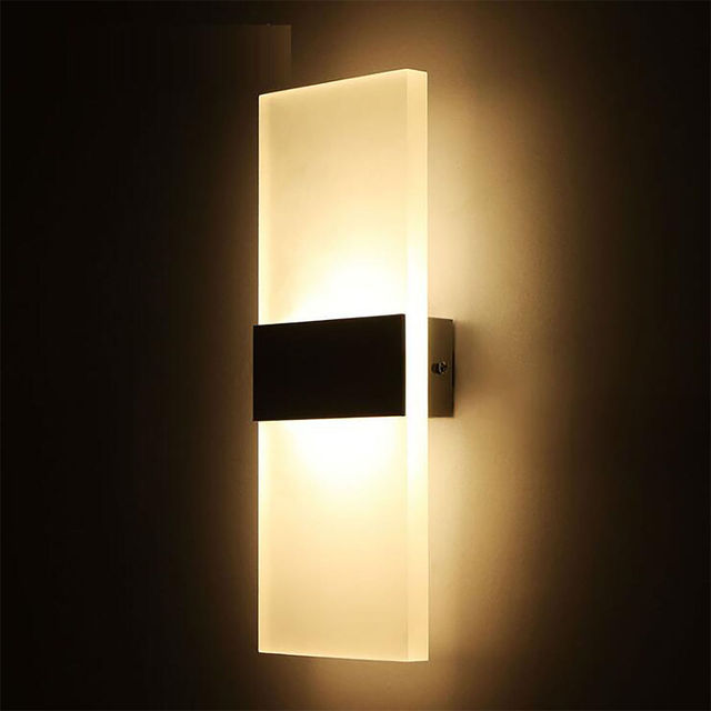 Modern Mini Led Wall Lamp Acrylic 85-265v Simple Bedroom Sconce Living Room Bedside Stair Home Decor Indoor Wall Lights Fixtures