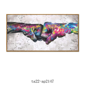 Tóm tắt nghệ thuật đường phố graffiti Pop nghệ thuật vải tường nghệ thuật vẽ tranh Hiện đại giá rẻ tùy chỉnh trang trí phòng nhà đóng khung hình ảnh hiển thị - Product Image 2