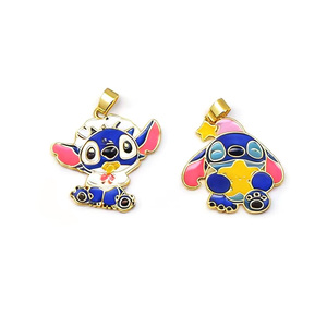 HD0808 Nuevos <span class=keywords><strong>y</strong></span> Adorables Dijes <span class=keywords><strong>de</strong></span> Esmalte <span class=keywords><strong>de</strong></span> <span class=keywords><strong>Stitch</strong></span> <span class=keywords><strong>de</strong></span> Dibujos Animados, Bañados en Oro <span class=keywords><strong>de</strong></span> 18K, Colgantes <span class=keywords><strong>de</strong></span> <span class=keywords><strong>Lilo</strong></span> <span class=keywords><strong>y</strong></span> <span class=keywords><strong>Stitch</strong></span>, Fornituras <span class=keywords><strong>de</strong></span> Joyería <span class=keywords><strong>de</strong></span> Dibujos Animados, Regalos para Niños - Product Image 4