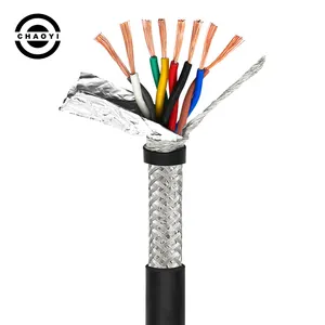 Venta caliente RVVSP trenzado 2C * 0,3mm Multi Core blindado PVC aislado papel de aluminio estaño cobre Flexible Cable eléctrico