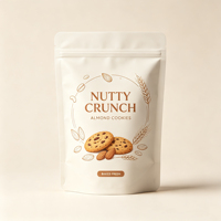 Sachet Doypack Personnalisé en Papier Kraft Stratifié BOPP/AL/PE de Qualité Alimentaire avec Fermeture Zip Refermable pour Biscuits, Écologique et Anti-humidité