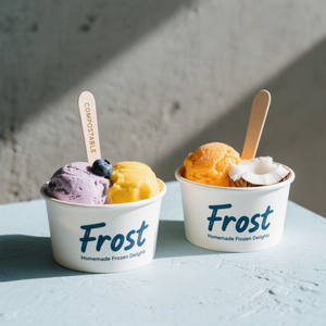 Gobelet en Carton de Glace <span class=keywords><strong>Jetable</strong></span> de Haute Qualité, Grandes et Petites Tailles, pour Boissons et Desserts, avec Logo Personnalisé et Couvercles - Product Image 6