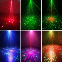 Lumière de fête LED de Noël, projecteur laser DJ disco stroboscopique activé par le son, télécommande, décoration de la maison