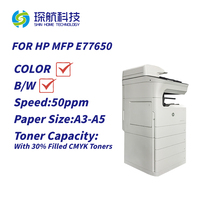 Produsen Printer 70ppm A3 Multifungsi HP PageWide Managed Color MFP E77650 Mesin Fotokopi Bekas untuk Penggunaan Kantor