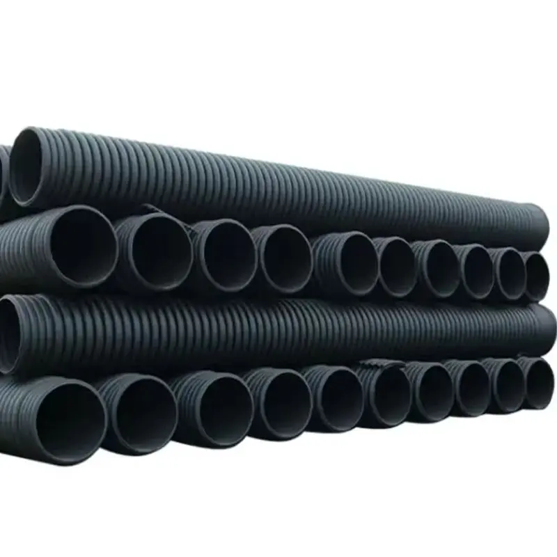 High stiffness steel strip composite 104 2 inch flexible plastic drain pipes 100mm large diameter drain tube