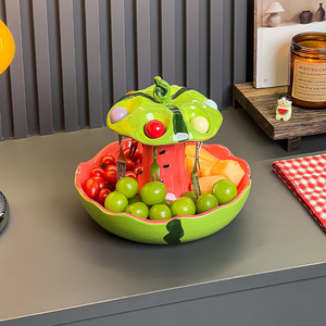 Set Multifunzionale di Forchette per Frutta <span class=keywords><strong>a</strong></span> Forma di Anguria in Acciaio Inox, Decorazioni per Dessert e Piccoli Ornamenti in Stile Fresco - Product Image 2