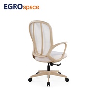 Chaise de bureau ergonomique en maille EGROspace pour visiteurs, pivotante et roulante, pour réunions exécutives et personnel