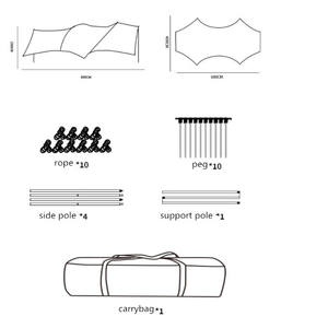 Toldo de lona de algodón para exteriores, carpa refugio solar, estrella para eventos de boda, alta calidad, nuevo modelo - Product Image 3