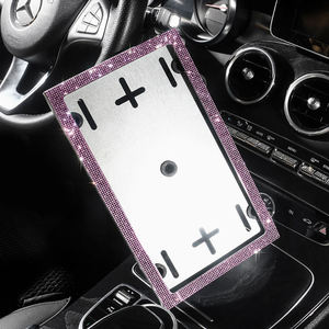 Cornice per <span class=keywords><strong>Targa</strong></span> Auto di Lusso in Acciaio Inox con Strass, Stile Europeo e Russo, Accessorio Decorativo per Esterni Auto - Product Image 4