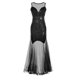<span class=keywords><strong>Robe</strong></span> longue à paillettes <span class=keywords><strong>Vintage</strong></span> pour femmes, gilet en maille, <span class=keywords><strong>robe</strong></span> de soirée légère de luxe pour banquet, <span class=keywords><strong>1920</strong></span> - Product Image 6