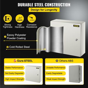 Steel <b>Electrical</b> Box 16 X 6'' IP54 Waterproof Outdoor Indoor Enclosure Electronics <b>Instruments</b> D0100HAMHJV NEMA 4X Steel Enclosu - Product Image 2