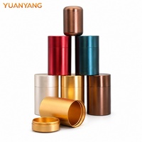 Boîtes en métal rondes polies en aluminium vides de 30g, 50g, 80g, 100g avec couvercles à vis pour le stockage de matcha, café et thé en poudre