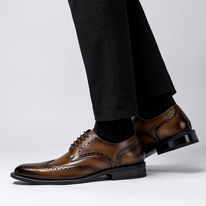 Nuevos Modelos Primavera 2026, Zapatos de Cuero para Hombre, Oxford con Grabado, Elegantes, Formales, para Novio, Cómodos, para Vestir, para Bodas - Product Image 5