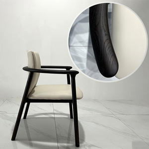 Chaise de salle à manger en bois massif de frêne nordique, design moderne, mobilier de maison, fauteuil rembourré avec dossier, chaise de bureau de style japonais - Product Image 2
