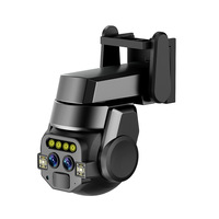 Cámara de Seguridad WiFi 1080P con Zoom Óptico 10x, Cámara IP PTZ para Exteriores con Visión Nocturna a Todo Color, Audio Bidireccional y Diseño Impermeable