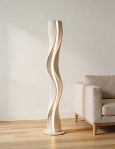 Lampe sur pied sculpturale moderne, lumière blanche froide, base E26, LED, lumière chaude, design minimaliste, commande tactile, hauteur réglable - Product Image 4