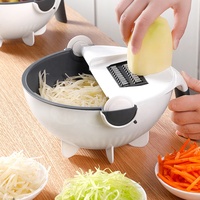 Offre Spéciale : Hachoir à Légumes Multifonctionnel avec Panier Égouttoir, Mandoline et Coupe-Oignon pour la Cuisine