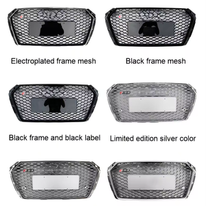 Nuova Griglia in Plastica di Alta Qualità Camaimde Nera/Grigia/Argento per <span class=keywords><strong>Audi</strong></span> <span class=keywords><strong>A4</strong></span> S4 RS4 Modello 2017-2019 - Parte per Retrofit/Aggiornamento - Product Image 1