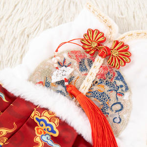 शरद ऋतु सर्दियों की लक्जरी आधुनिक क्लासिक प्यारा आरामदायक कुत्ते बिल्ली राजकुमारी चीनी तांग पोशाक नए साल पॉलिएस्टर - Product Image 5