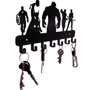 Gancho de superhéroe para personajes de <span class=keywords><strong>película</strong></span>, estante de metal, gancho de pared decorativo, colgador de ropa montado en la pared, colgador de llaves de hierro - Product Image 2