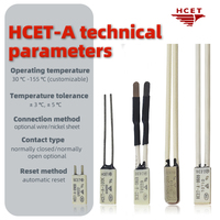 Termostato Bimetálico con Reinicio Automático, Interruptor de Control de Microtemperatura de Plástico para Paquete de Baterías Recargables Eléctricas para Automóvil