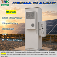 Batería LiFePO4 de 50 kWh, 51.2V, BMS, 8000 Ciclos, MPPT, Gabinete de Almacenamiento de Energía Solar Híbrido Fuera de Red para C&I, ESS, Refrigeración por Aire