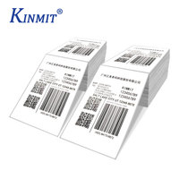 Étiquettes d'expédition adhésives thermiques imperméables blanches en pliage continu 4 x 6, 500 pièces, pour promotion en supermarché, compatibles avec les imprimantes