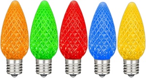 Bombilla de Repuesto LED C9 para Exteriores, Comercial, Facetada, Transparente, Blanco Frío, Policarbonato, SMD, Retrofit - Product Image 3