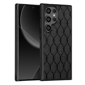 Cassa del telefono cellulare a nido d'ape quadrata in fibra di carbonio applicabile per <span class=keywords><strong>Samsung</strong></span> S25Ultra / S24 /S23Plus custodia protettiva - Product Image 1
