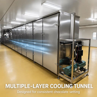 Ligne de production de barres chocolatées entièrement automatique TUORONG, largeur 510 mm, avec tunnel de refroidissement