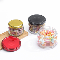 Etiquetas Personalizadas para Frascos de Vidrio Transparentes de 100ml, 180ml, 380ml y 500ml con Tapa de Rosca Hermética, Recipientes para Almacenar Dulces y Café