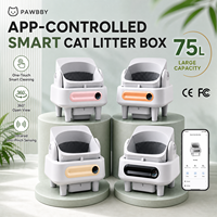 Litière automatique pour chat, grande capacité, protection de sécurité, nettoyage automatique, contrôle par application, contrôle des odeurs, pour plusieurs chats, OEM
