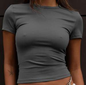 T-<span class=keywords><strong>shirt</strong></span> à manches courtes de haute qualité pour l'été personalizzate private label Round crew necks tshirt for women - Product Image 4