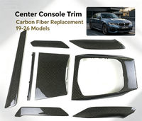 Kit de décoration intérieure complet en fibre de carbone véritable pour console centrale, compatible BMW Série 3 4 G20 G22 M2 M3 M4 2019-2026