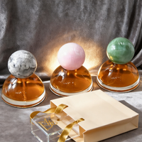 Bouteille de parfum ronde demi-mignonne de 30ml, cylindre en verre vide de luxe, pulvérisateur à sertir transparent avec couvercle en résine.