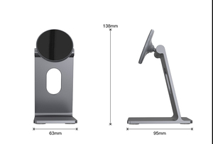 Sáng Tạo Văn Phòng Nhôm Khung Hợp Kim Máy Tính Để Bàn Điện Thoại Chủ Đứng Từ Người Giữ Điện Thoại Cho Iphone <span class=keywords><strong>15</strong></span> 14 13 12 Xoay Đứng - Product Image 2