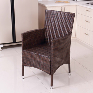 Ngoài trời mây ăn đặt 5 mảnh PE <span class=keywords><strong>wicker</strong></span> Patio đồ nội thất với bàn tròn và 4 ghế bành cho sân vườn, ban công, quán cà phê, khu nghỉ mát - Product Image 3